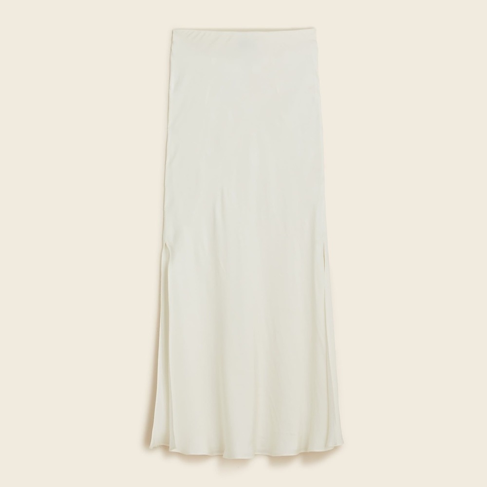 J.Crew Cupro-blend flared slip skirt